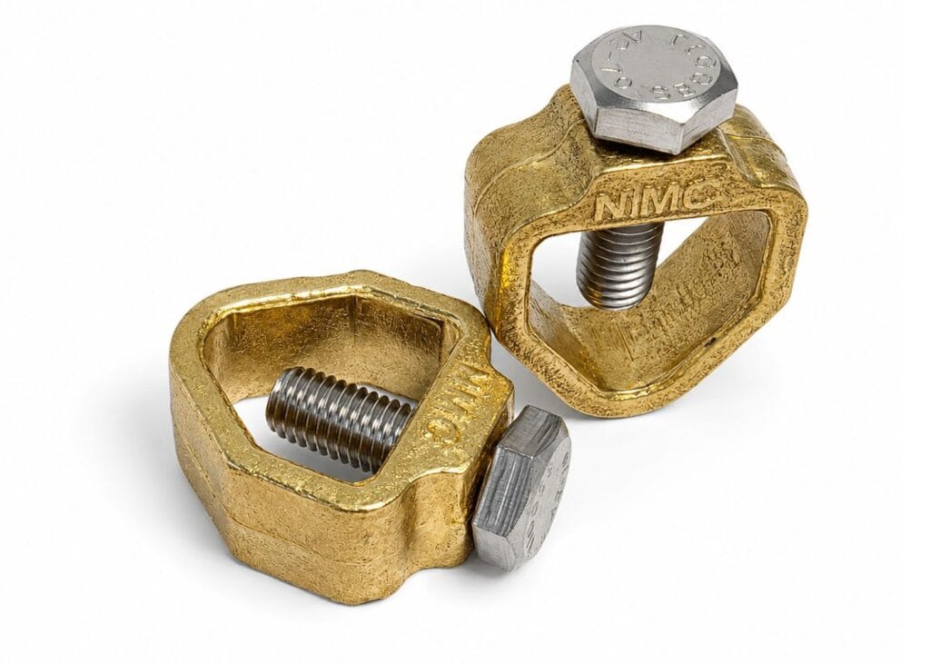 Copper Earth Rod to Tape A Clamp