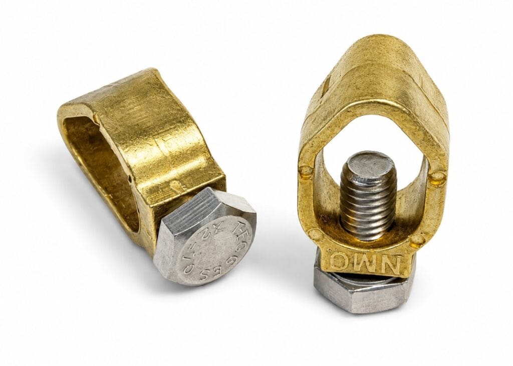 Copper Earth Rod to Tape G Clamp
